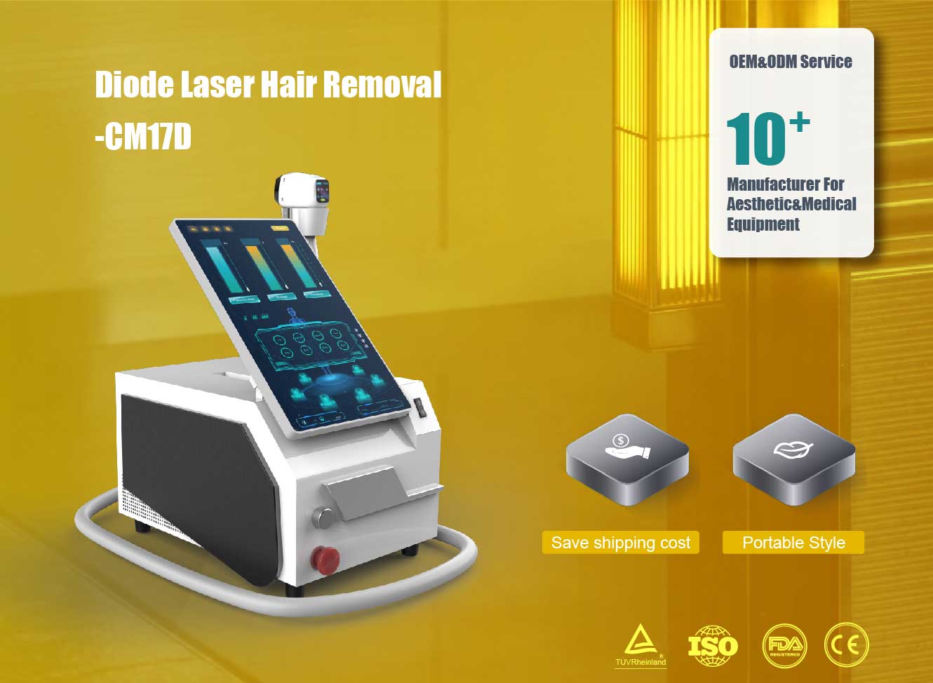 Table diode laser hair removal machine