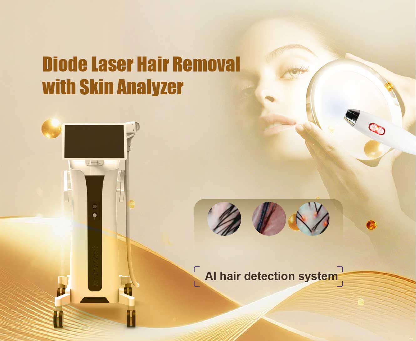 diode laser with skin analyzer